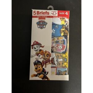 NWT Handcraft 5 Pack Paw Patrol Boys Briefs Cotton Multi Colored Boys Size 4